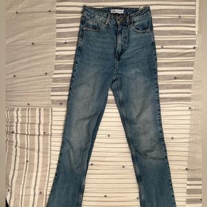 Zara split leg jeans